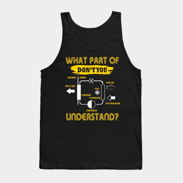 Funny HVAC Tech Gift For Men Women | What Part Of Don't You Understand Tank Top by paynegabriel